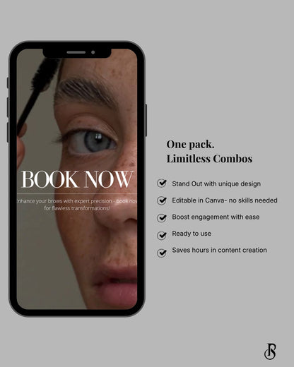 Brow Tech – The Brand Edit | Brow Business Canva Templates