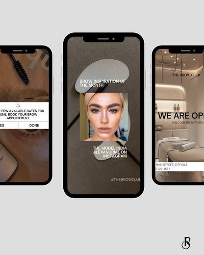 Brow Tech – The Brand Edit | Brow Business Canva Templates