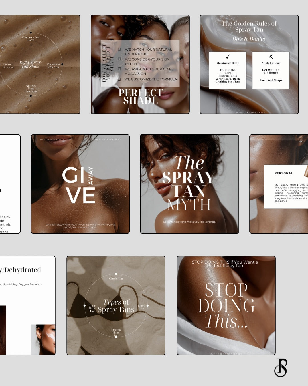 Spray Tan Brand Edit – Branding Templates for Tanning Businesses