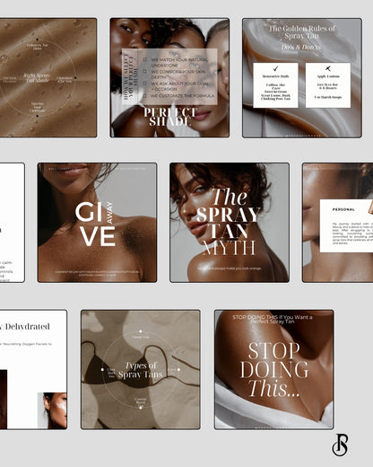 Spray Tan Brand Edit – Branding Templates for Tanning Businesses