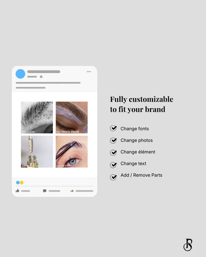 Brow Tech – The Brand Edit | Brow Business Canva Templates